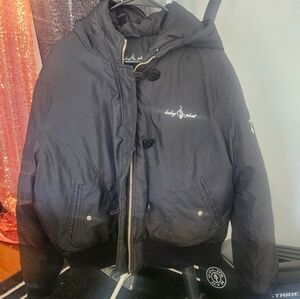 Baby Phat Black Hooded Jacket with Logo